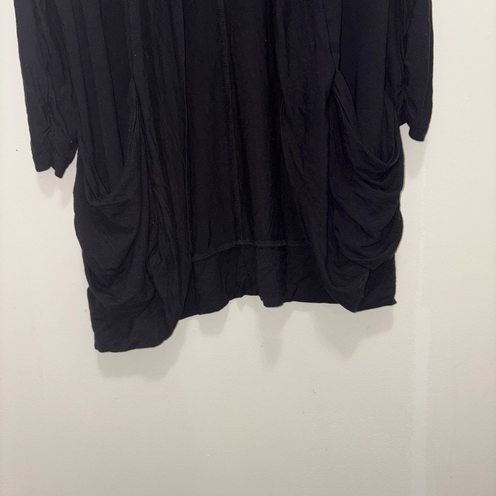Black Open Front Cardigan - Picture 2 of 3